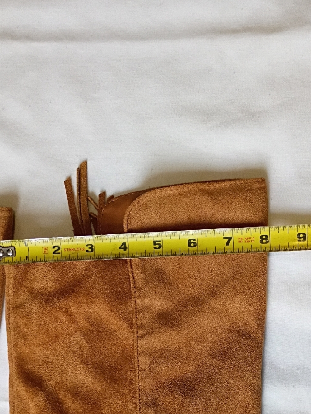 Mossimo Supply Co. Brown Fringe Over-the-Knee Boots Size 9. - Picture 6 of 7